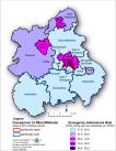 Map 9.2: Under 75s Stroke (ICD10 I60-I69) Emergency Admission Rates in the West Midlands by Primary Care Organisation, financial year 2006/07